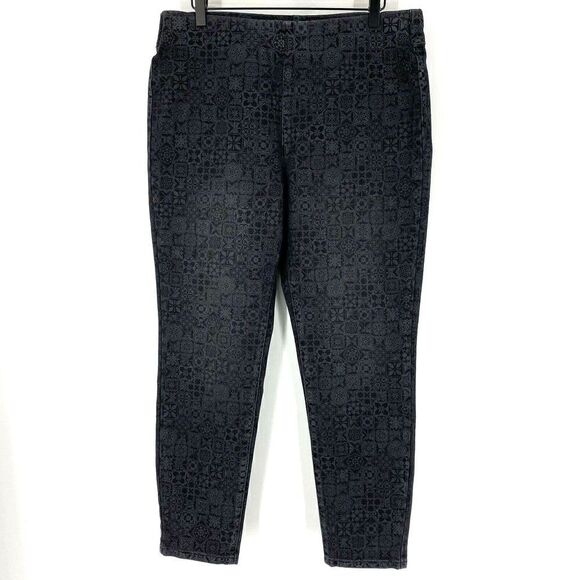 Soft Surroundings Jeans Pull On Print - Picture 1 of 6